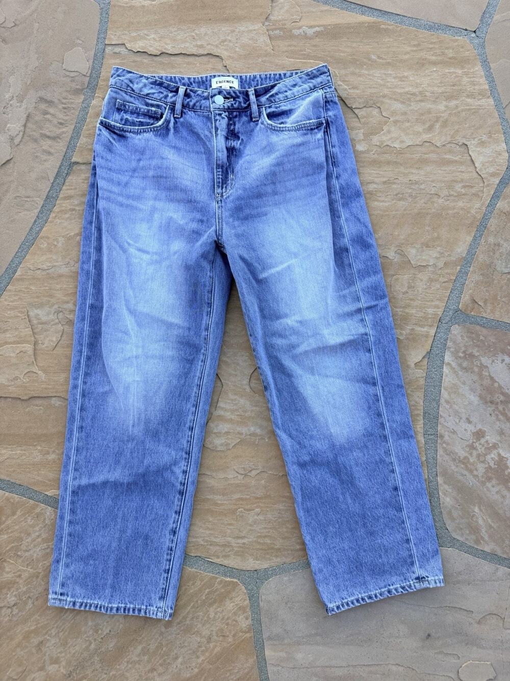 L’Agence June Ultra High Rise Cropped Jeans Sz 28 RG